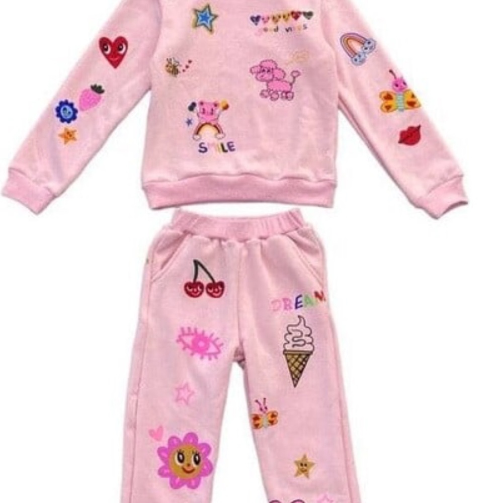 Lola and the Boys Pink Doodle Set with Fun Prints
